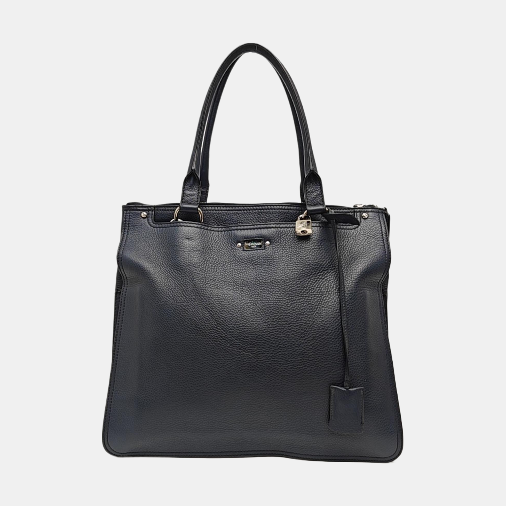 Calfskin Top Handle Bag Blue