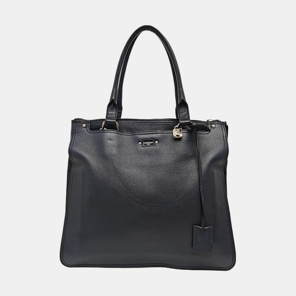 Calfskin Top Handle Bag Blue