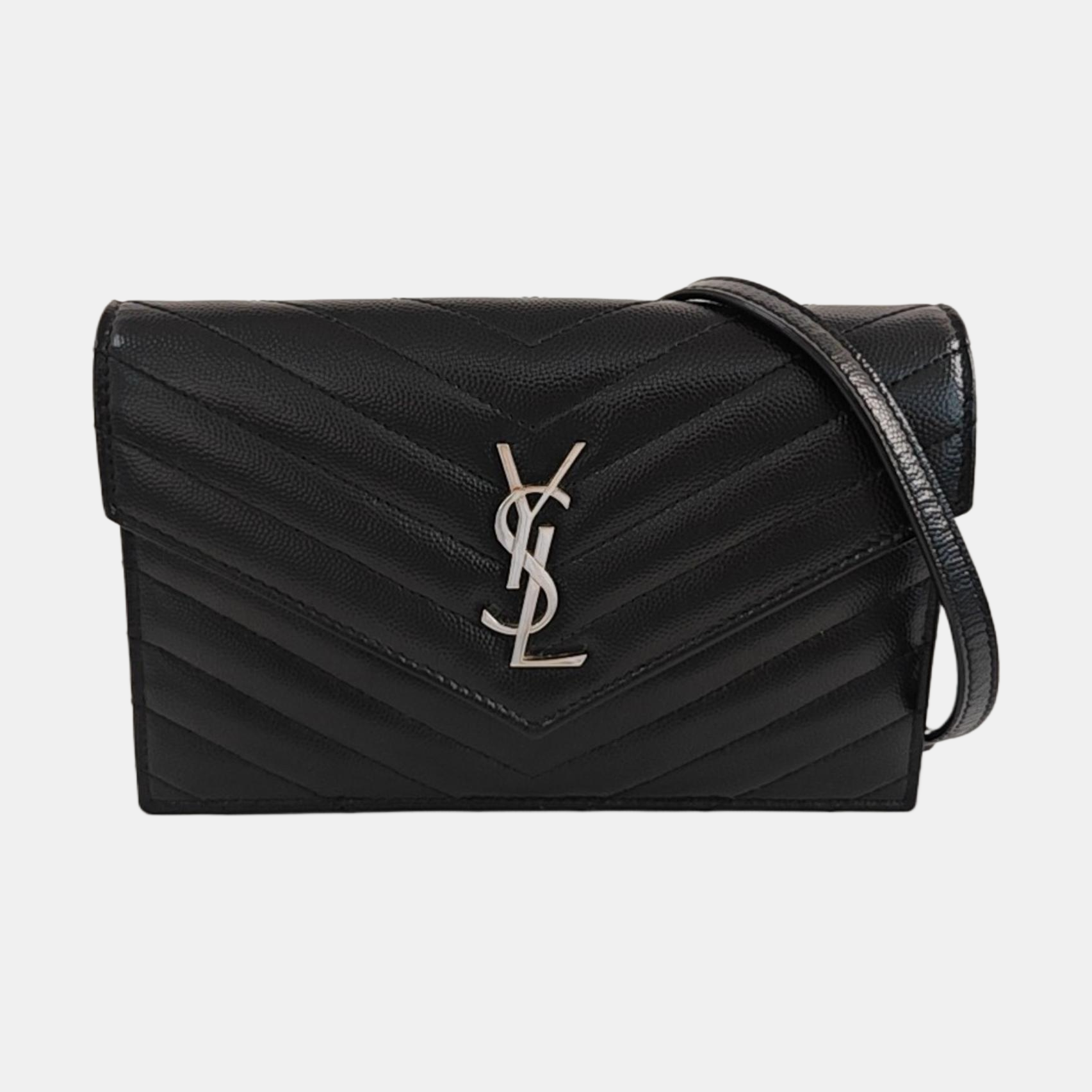 MONOGRAM Chevron Calfskin Black