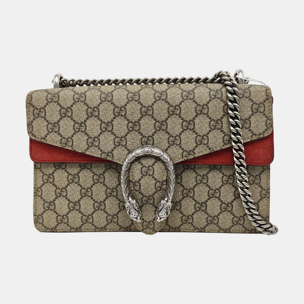 Dionysus Small Monogram Coated Canvas Black