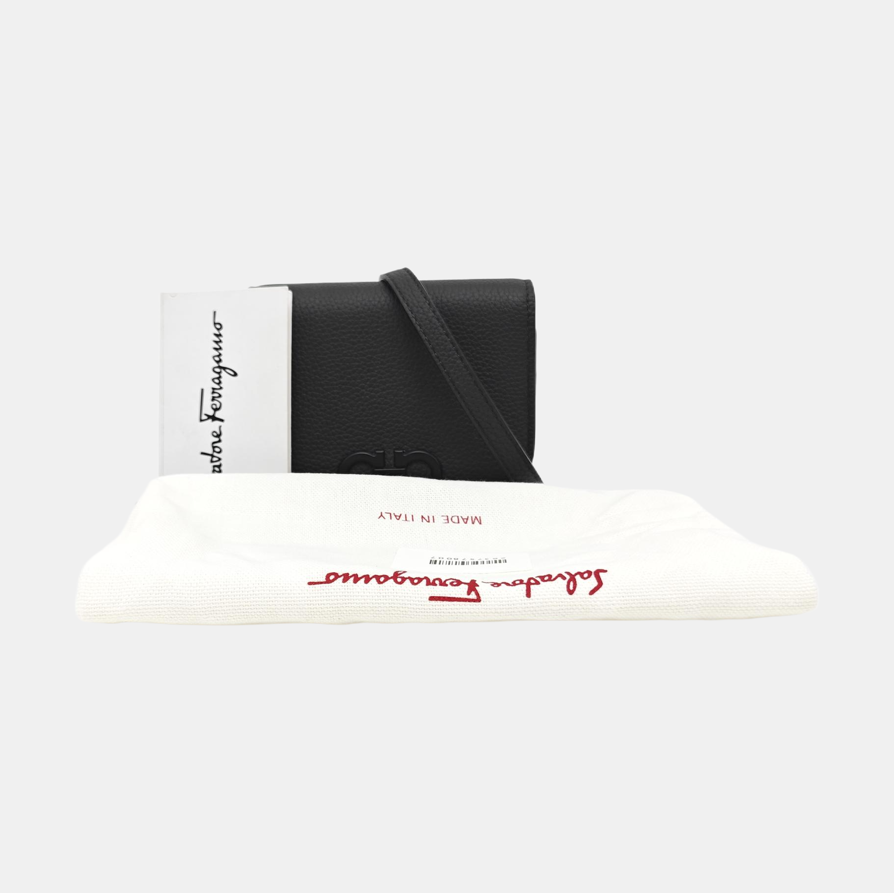 Calfskin Shoulder Bag Mini Black