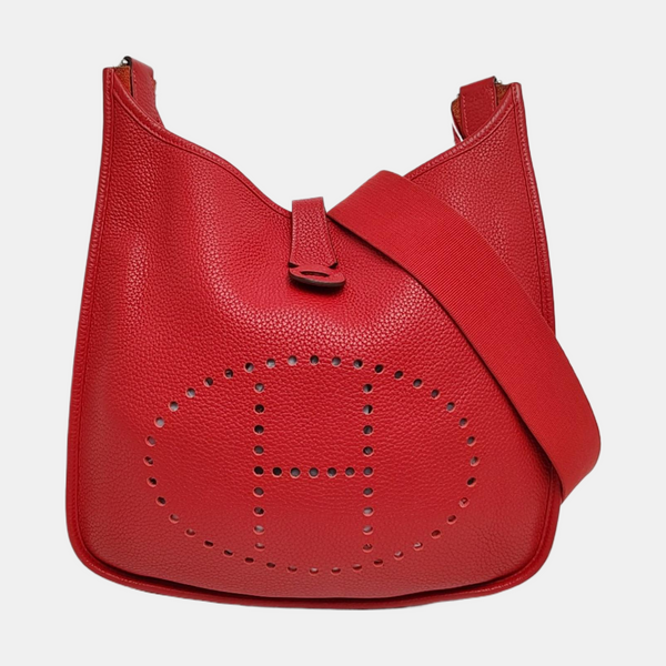 Authenticated pre-owned  Evelyne PM Clemence Red - Shoulder Bag at Looply