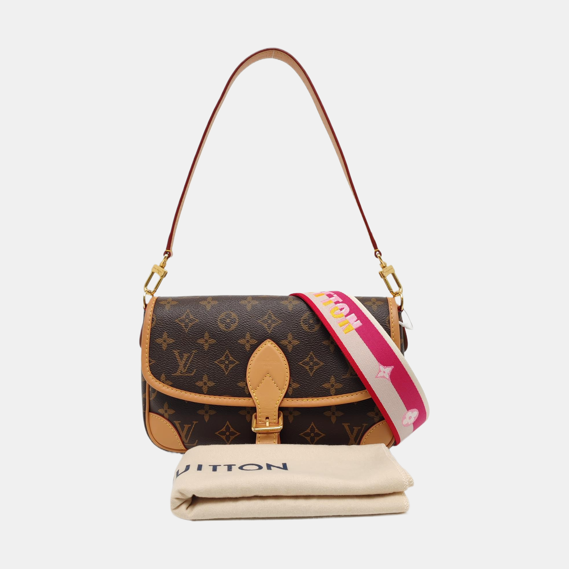 DIANE Monogram Coated Canvas Brown
