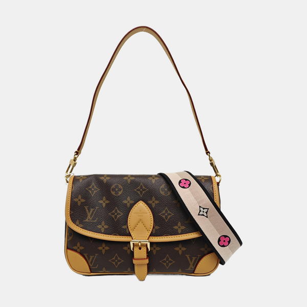 DIANE Monogram Coated Canvas Brown