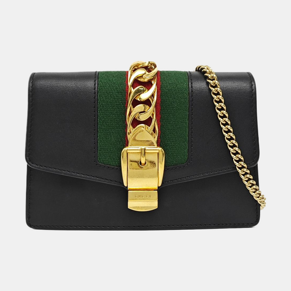 Sylvie Super Mini Calfskin Black
