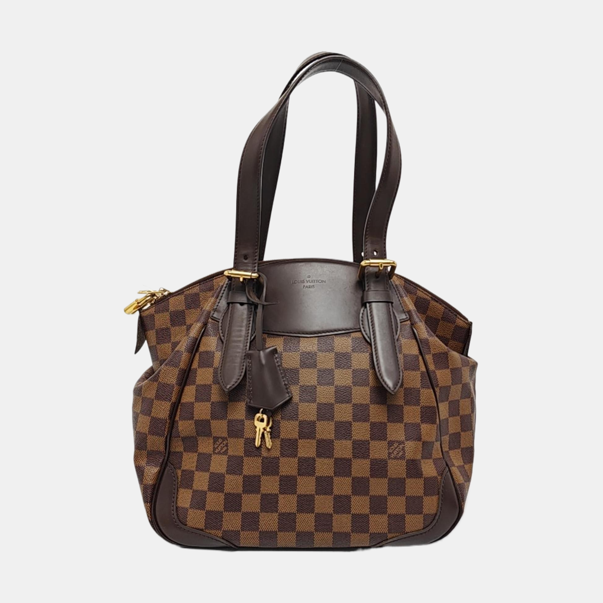 VERONA MM Damier Ebene Coated Canvas Brown