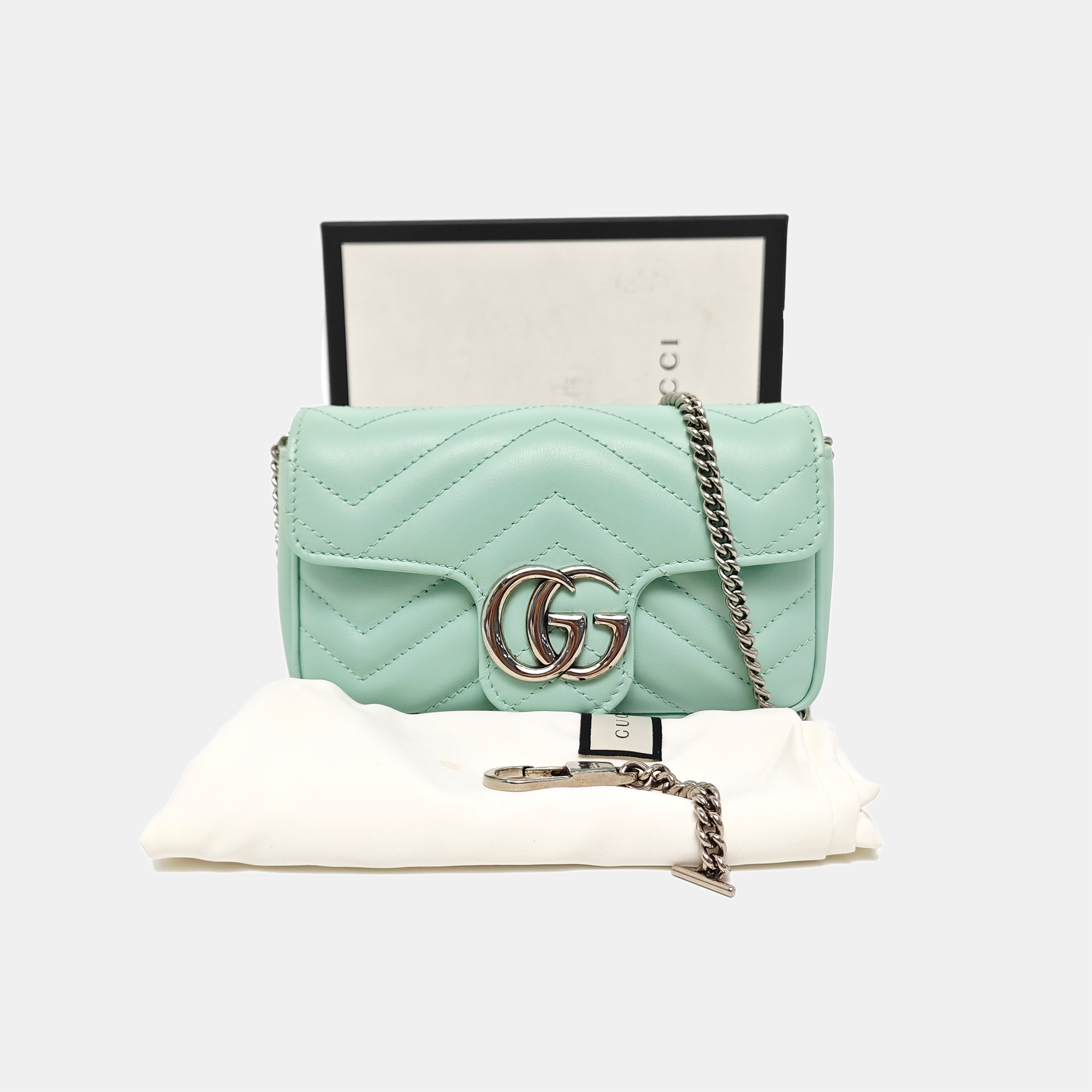 GG Marmont Mini Quilted Calfskin Green