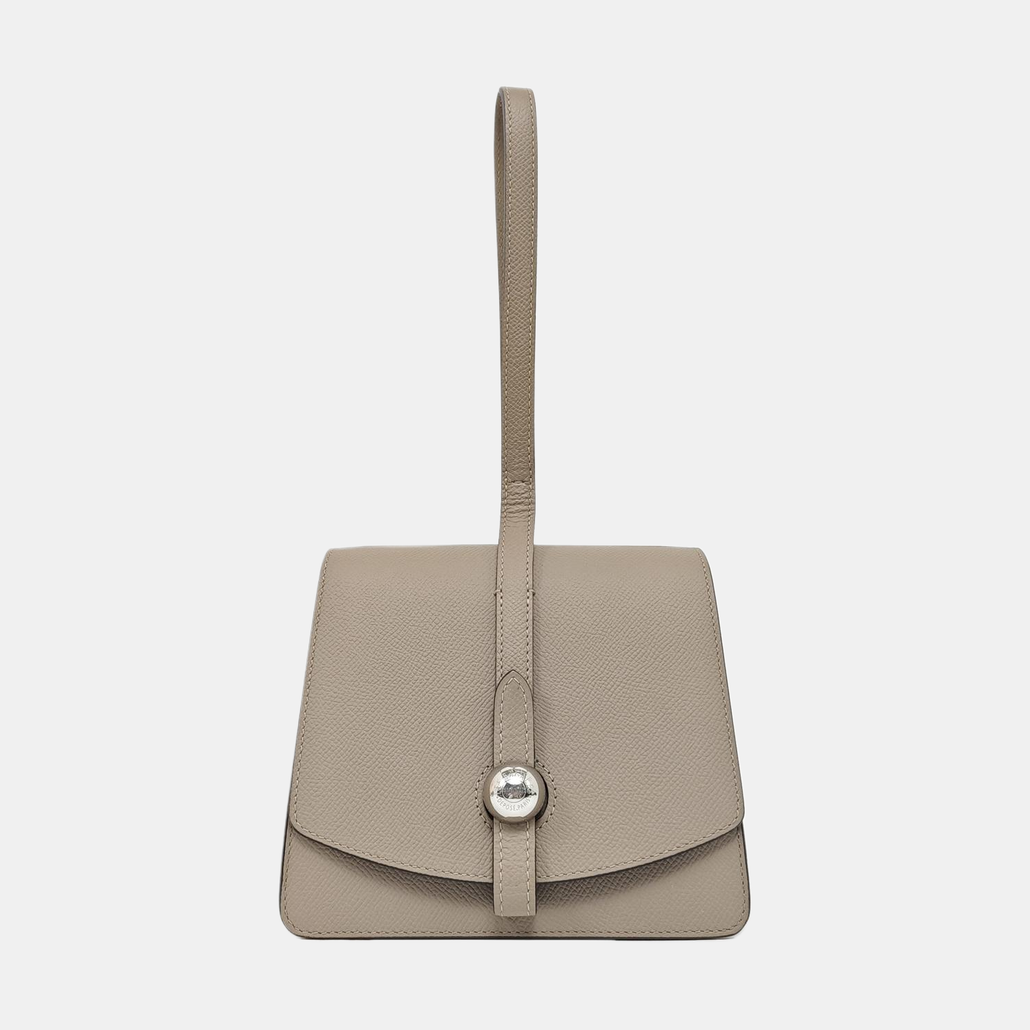 Calfskin Top Handle Bag Gray