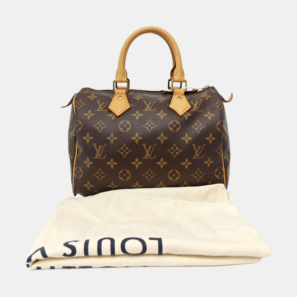 SPEEDY 25 Monogram Coated Canvas Brown
