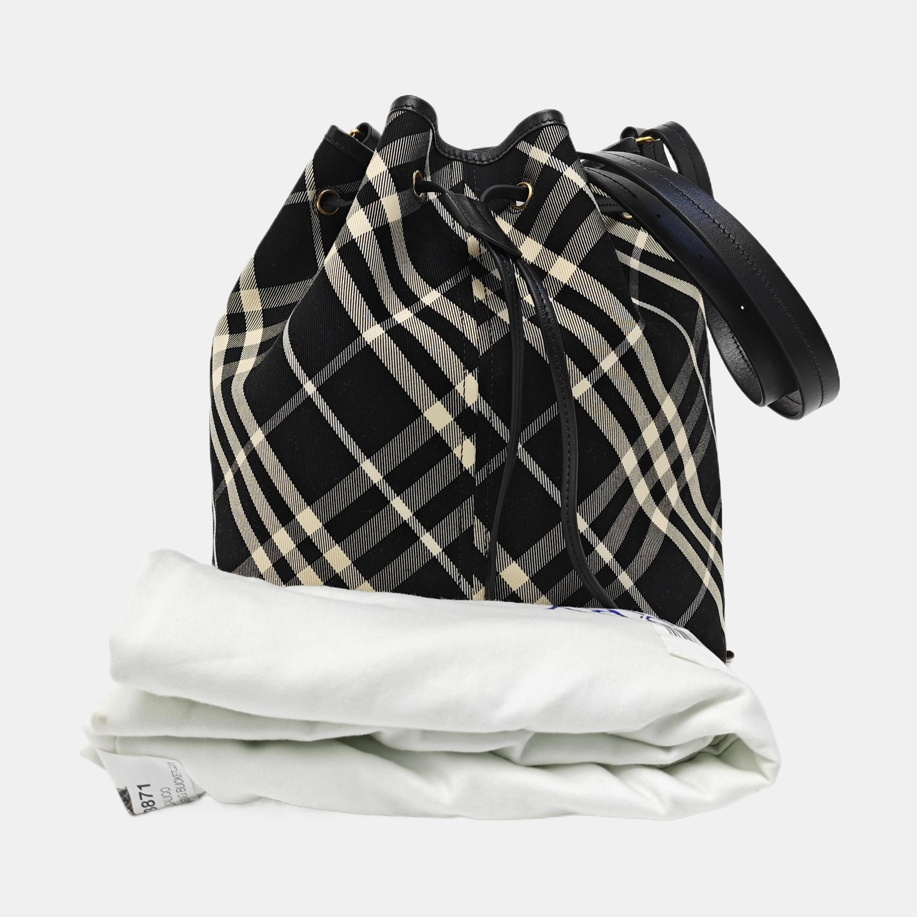 Canvas Bucket Bag Medium Black