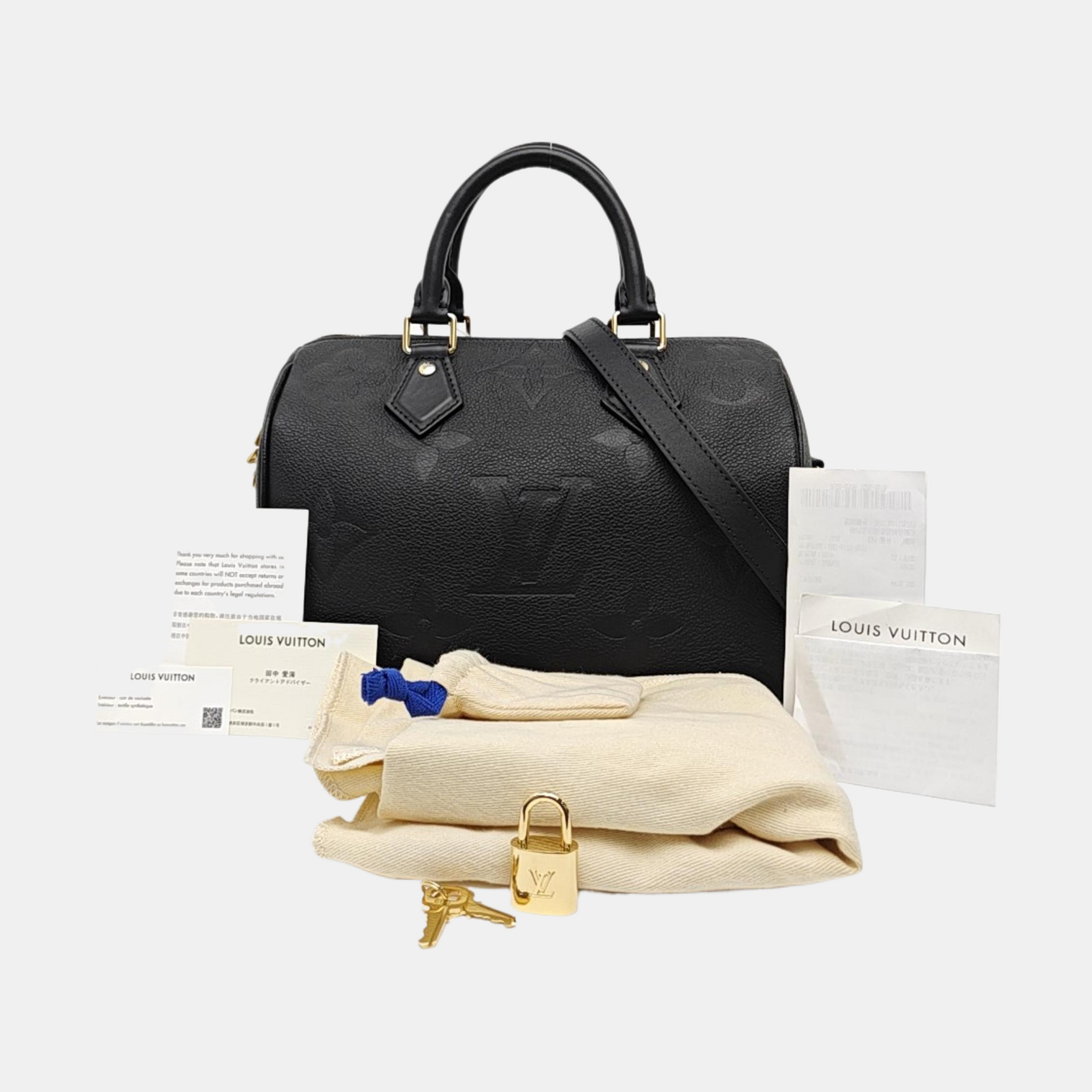 SPEEDY 25 Monogram Calfskin Black
