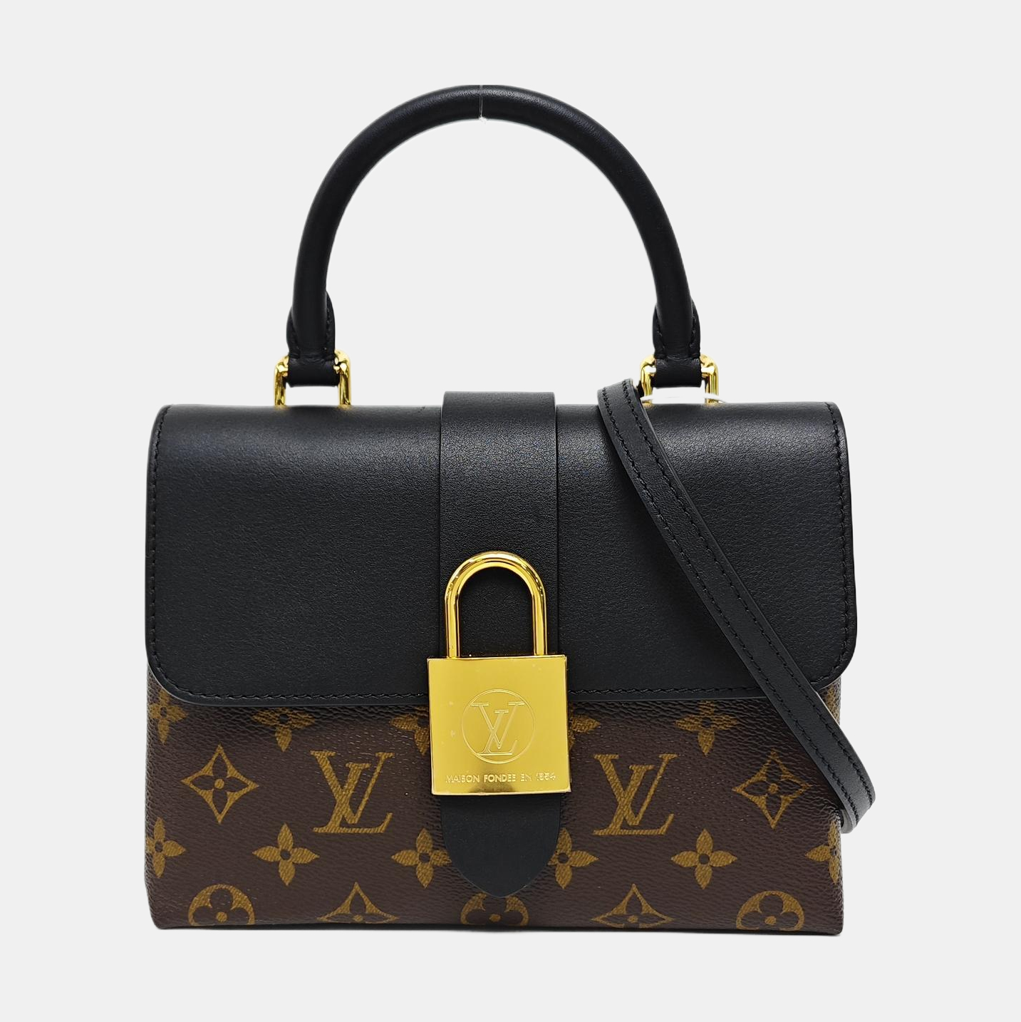 LOCKY BB Monogram Coated Canvas Brown