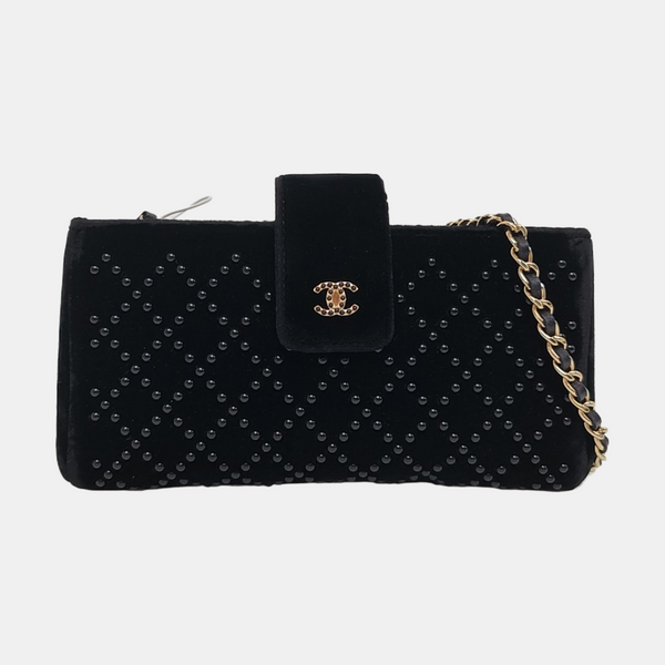 Quilted Velvet Black
