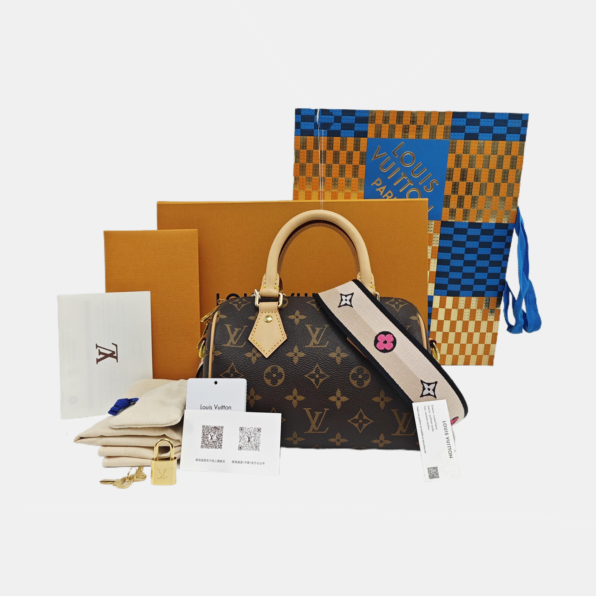 SPEEDY 20 Monogram Coated Canvas Brown