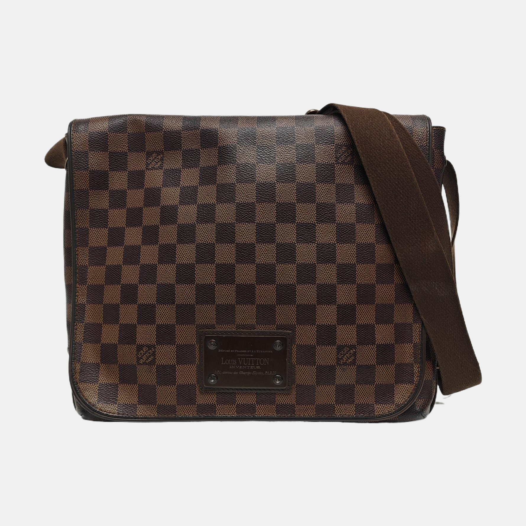 BROOKLYN Damier Ebene Coated Canvas Brown