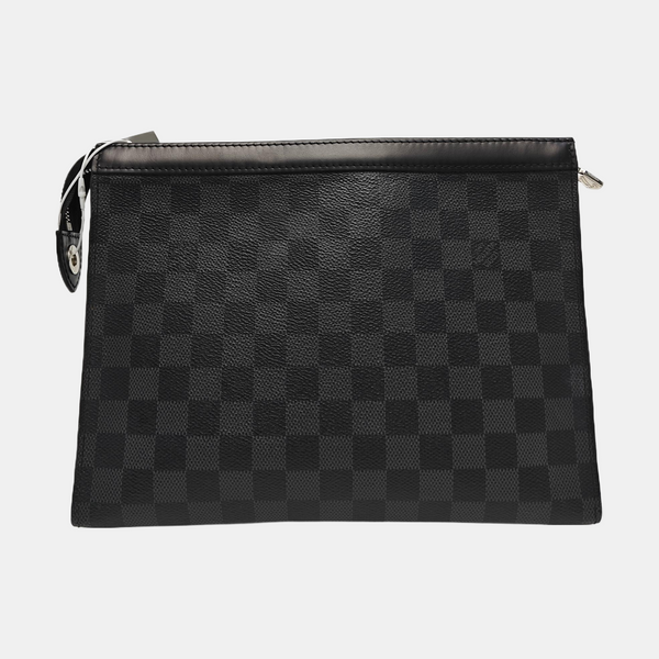 Pochette Voyag MM Damier Graphite Coated Canvas Gray