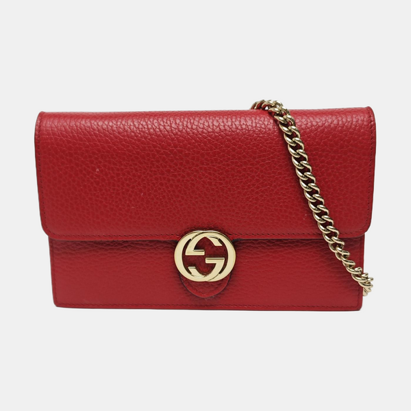 Calfskin Shoulder Bag Red