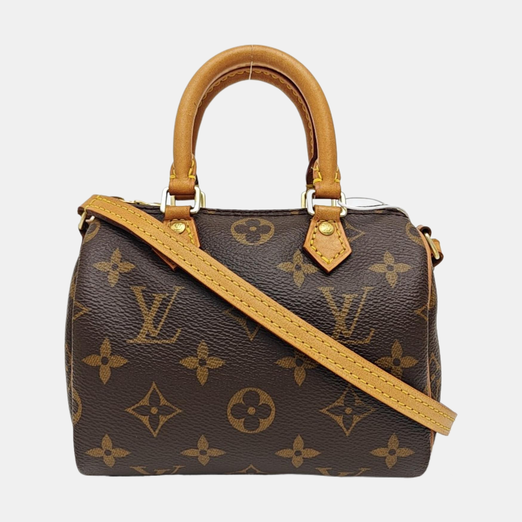 SPEEDY Nano Monogram Coated Canvas Brown
