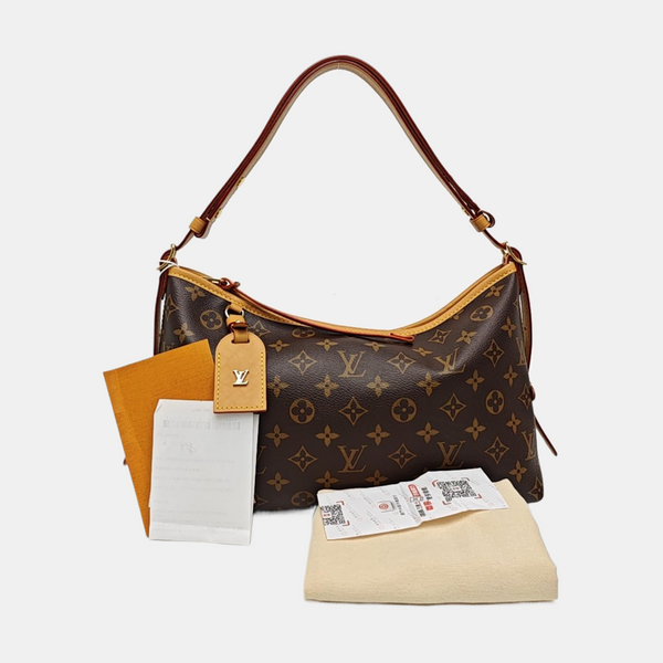 CARRYALL Small Monogram Coated Canvas Brown