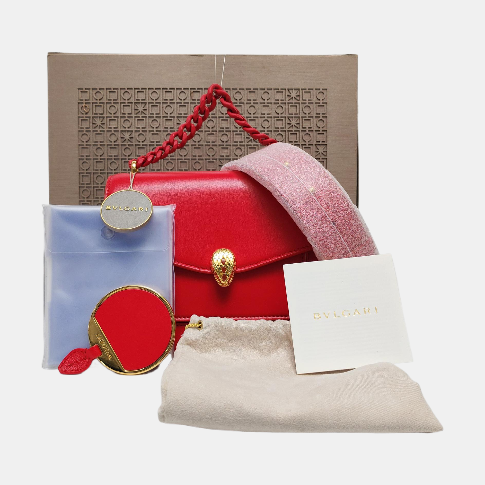 SERPENTI FOREVER Small Lambskin Red