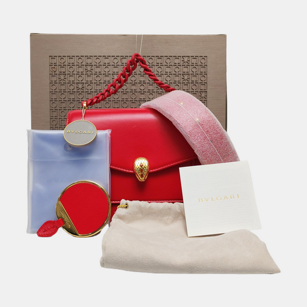 SERPENTI FOREVER Small Lambskin Red