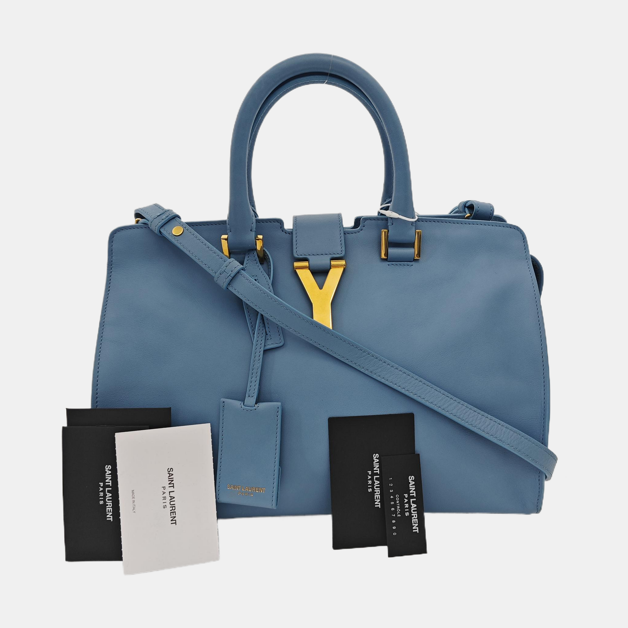 CHYC Y LIGNE Small Calfskin Blue