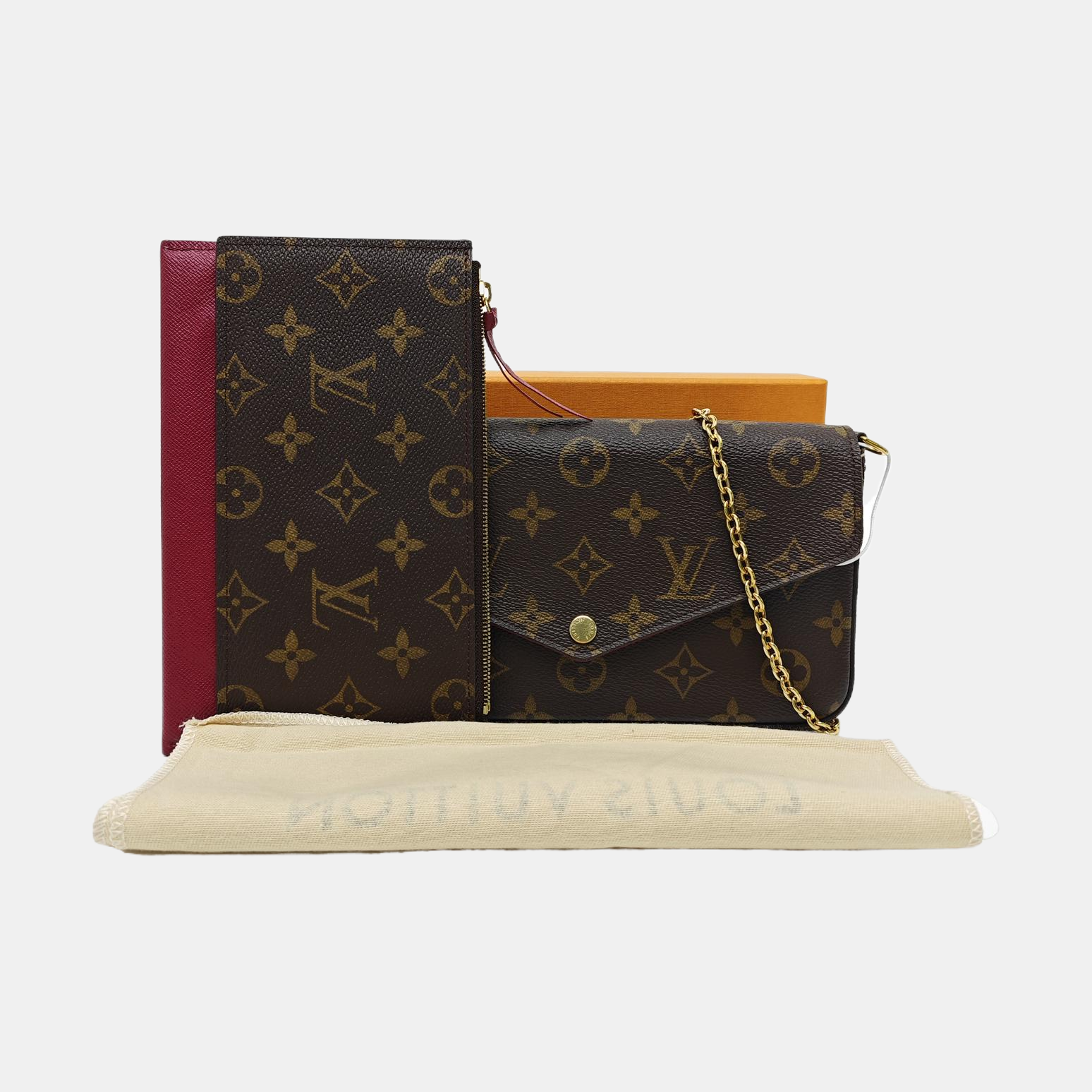 FÉLICIE Monogram Coated Canvas Brown