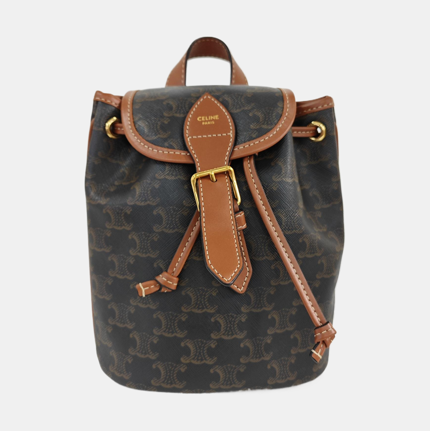 TRIOMPHE Mini Coated Canvas Brown
