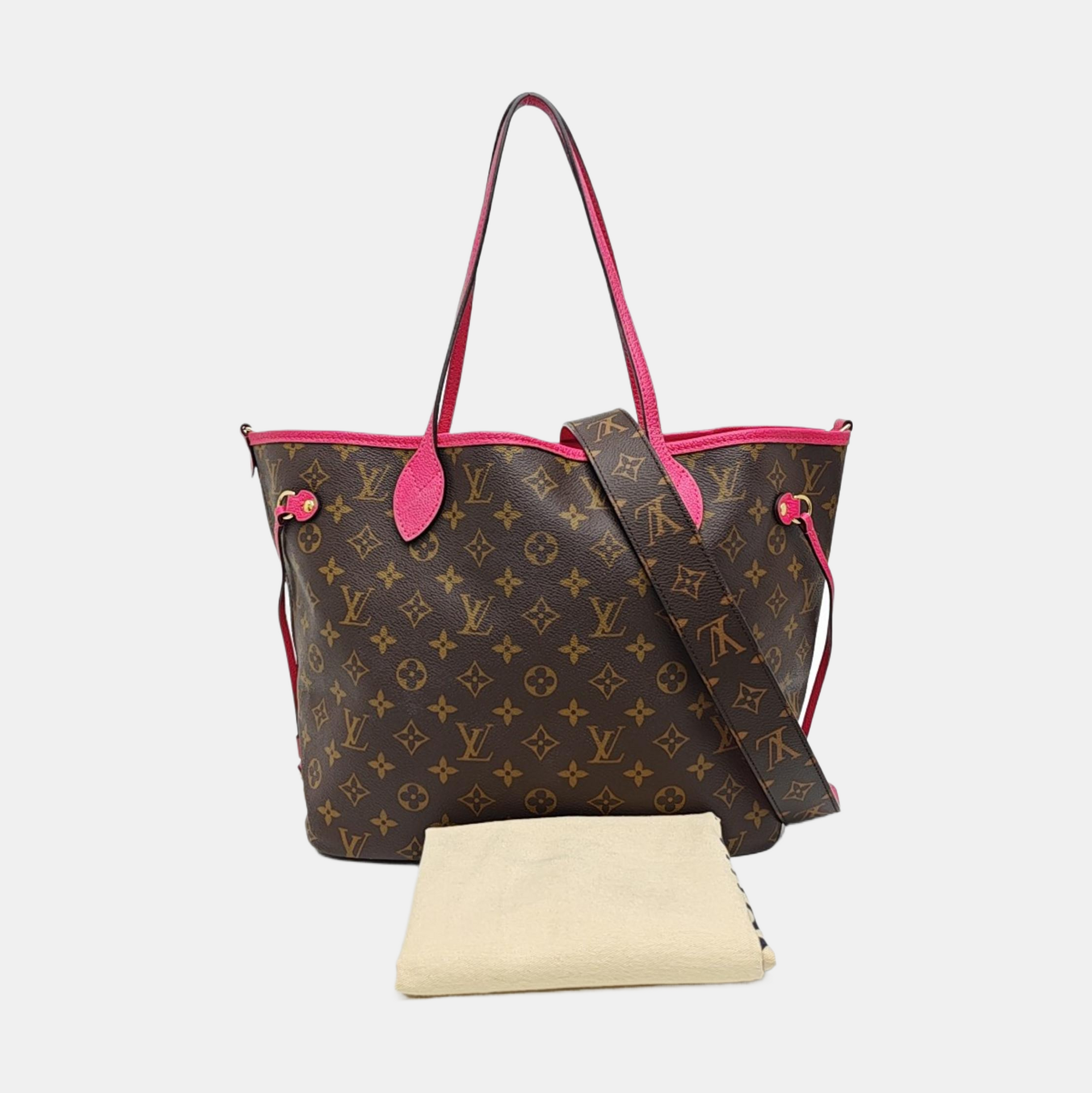 NEVERFULL INSIDE OUT MM Monogram Coated Canvas Brown