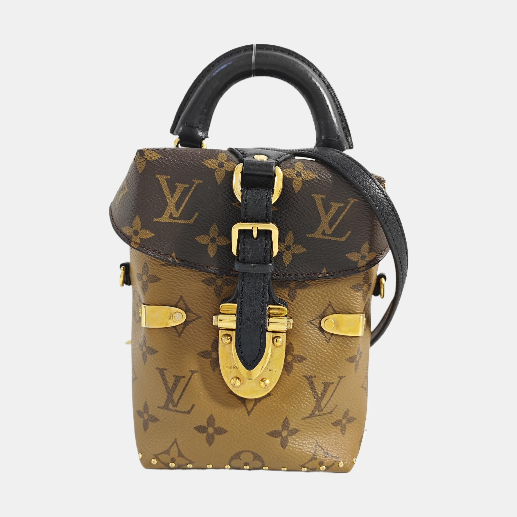 Monogram Coated Canvas Shoulder Bag Brown