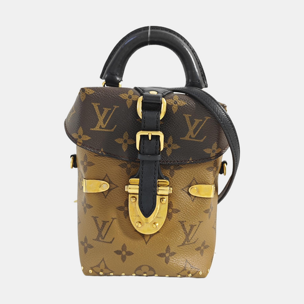 Monogram Coated Canvas Shoulder Bag Brown