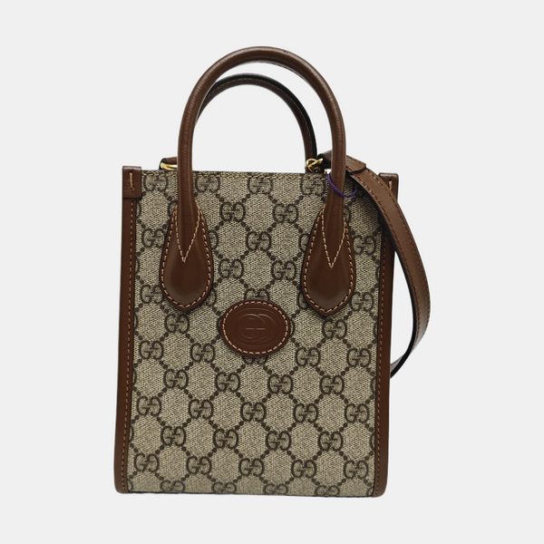 Retro Mini Monogram Coated Canvas Beige