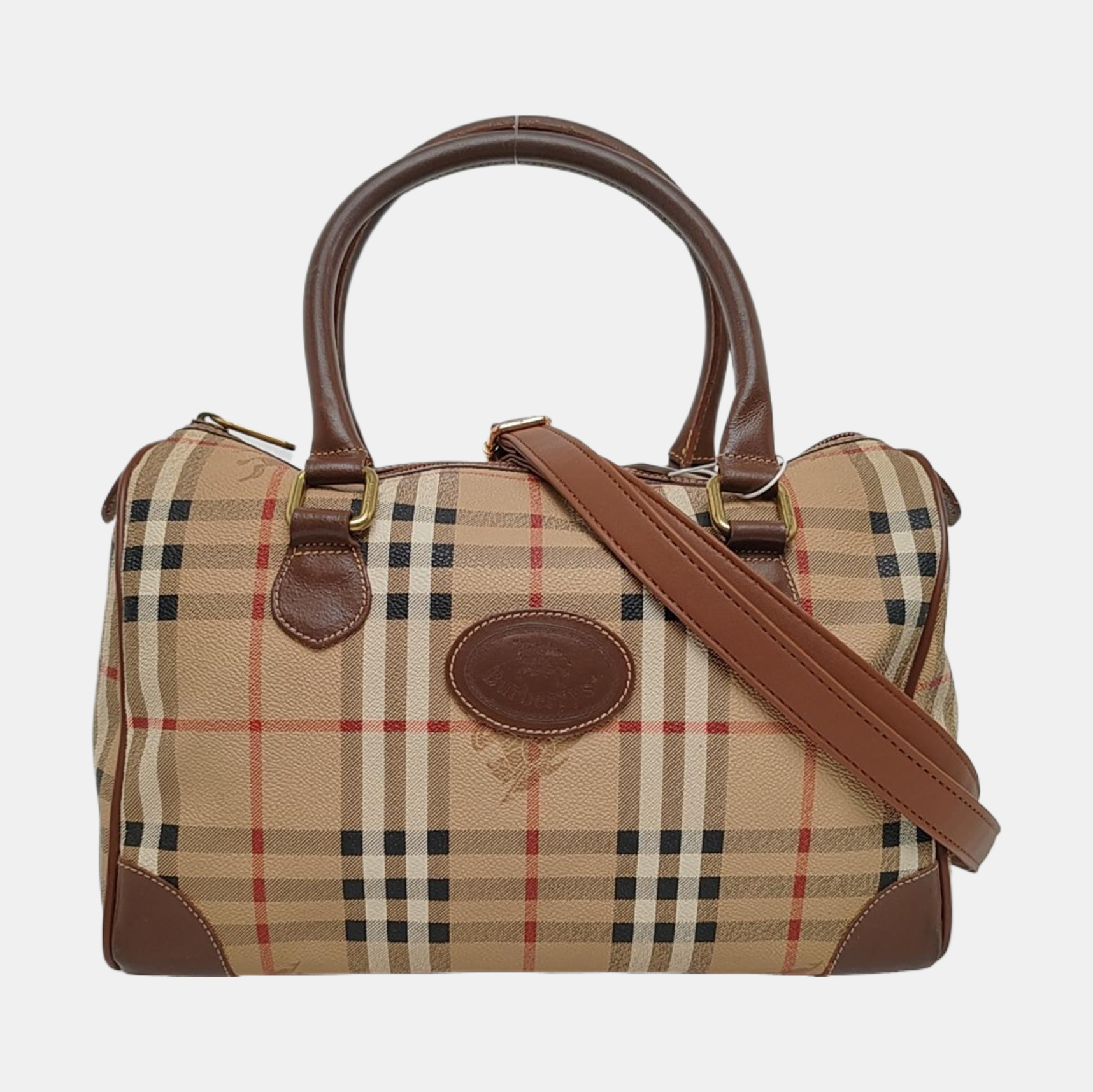 Coated Canvas Top Handle Bag Multicolor