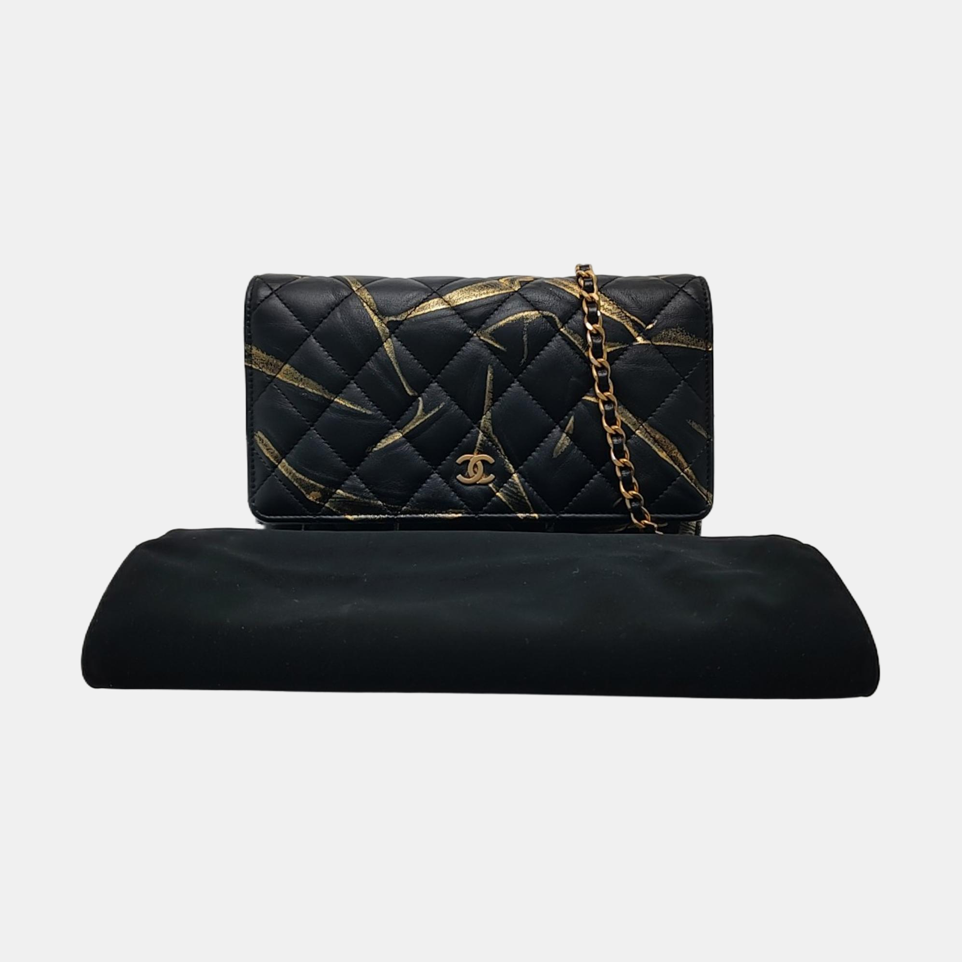 WOC Quilted Calfskin Black