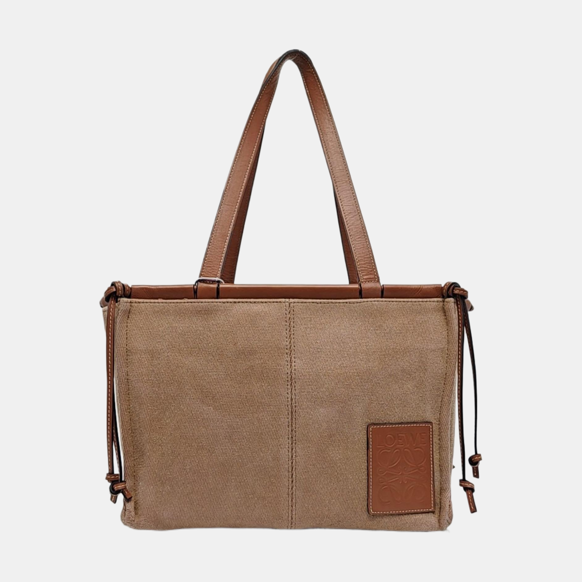 Cushion Small Canvas Brown