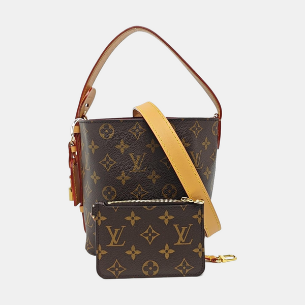 ALL IN BB Monogram Coated Canvas Brown