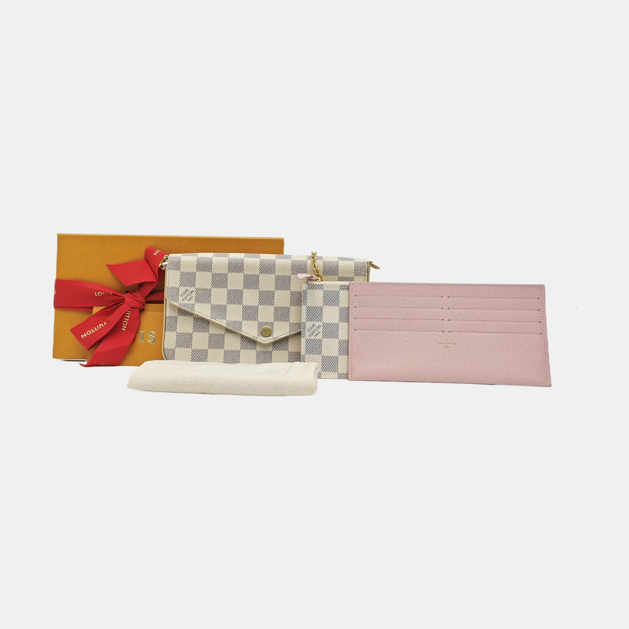 FÉLICIE Damier Azur Coated Canvas White