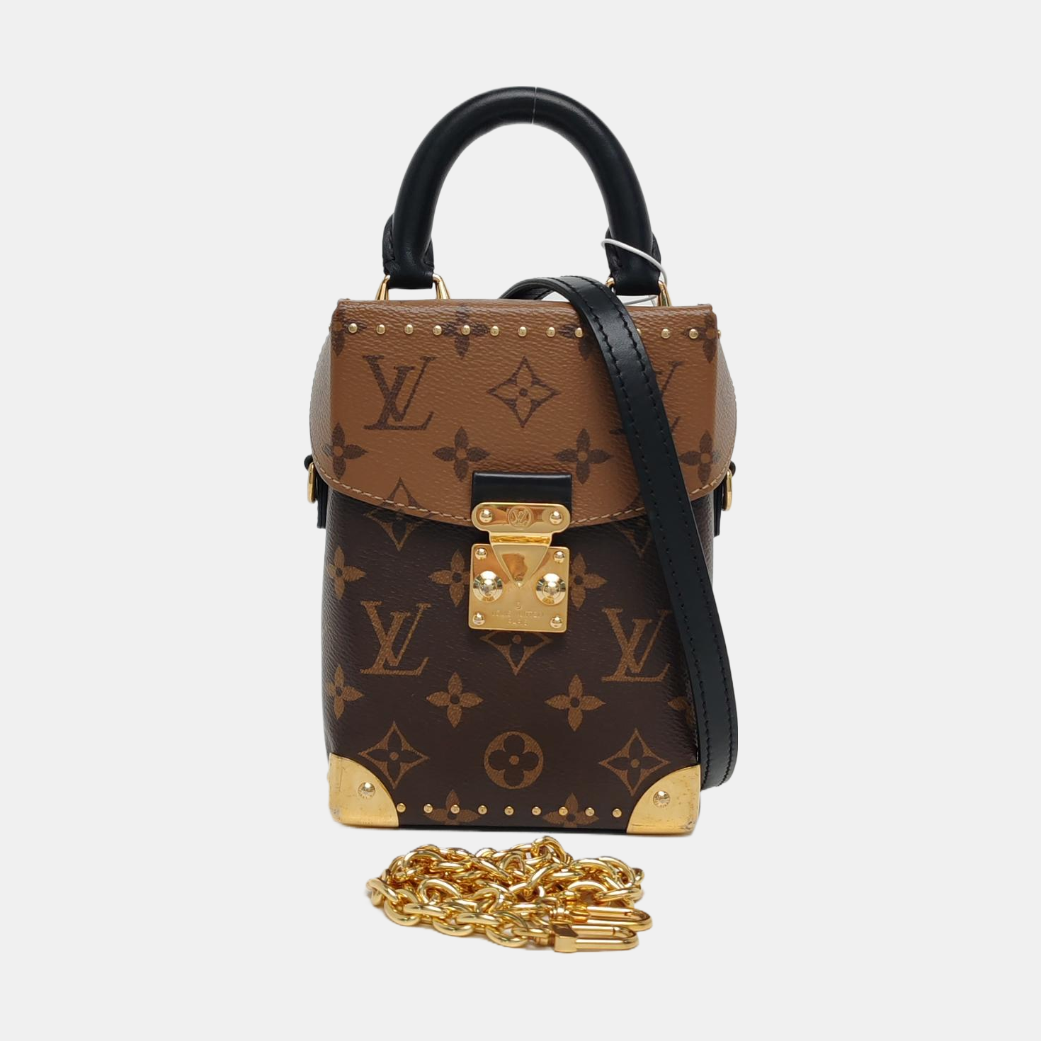 CAMERA BOX Monogram Coated Canvas Brown