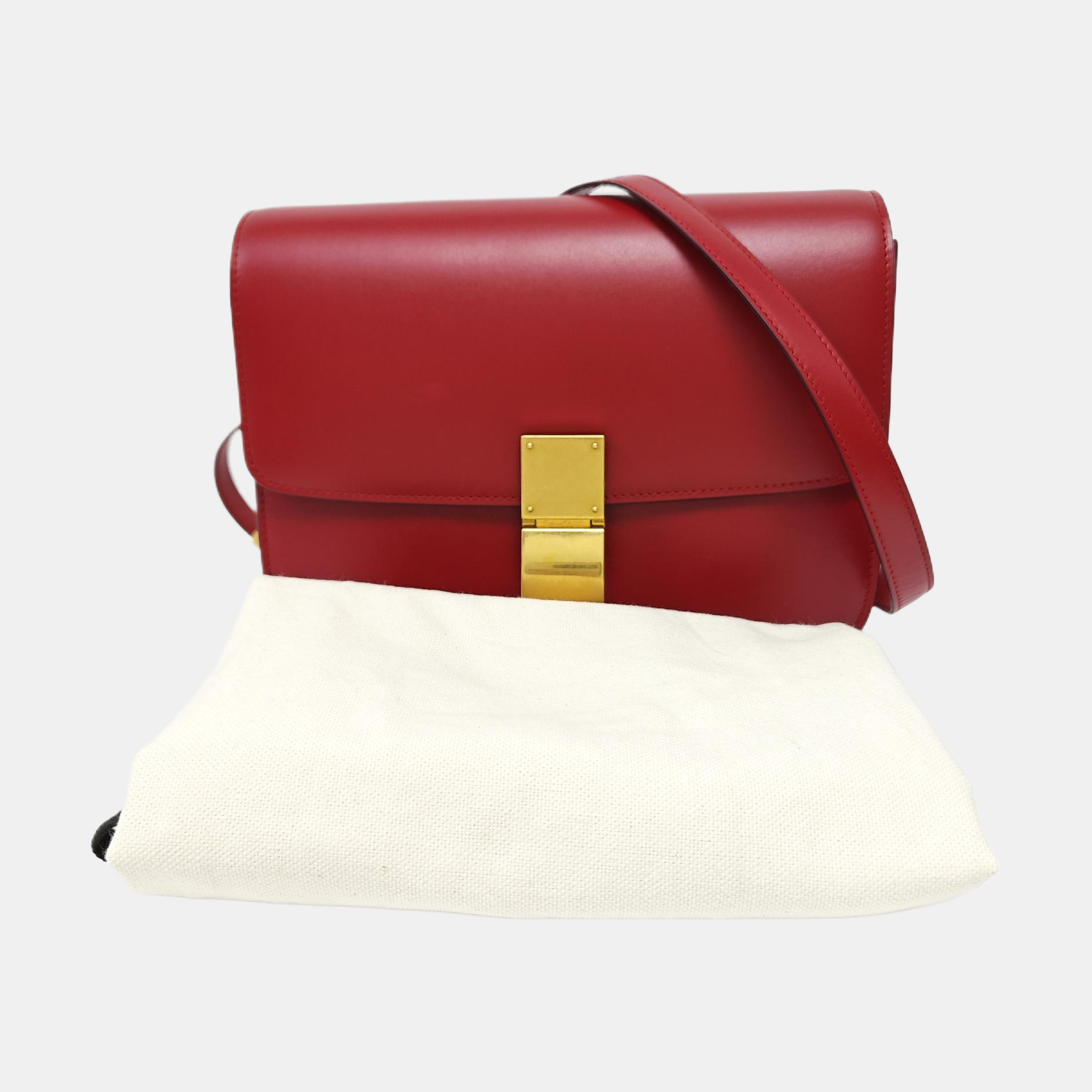 CLASSIC BOX Medium Calfskin Red