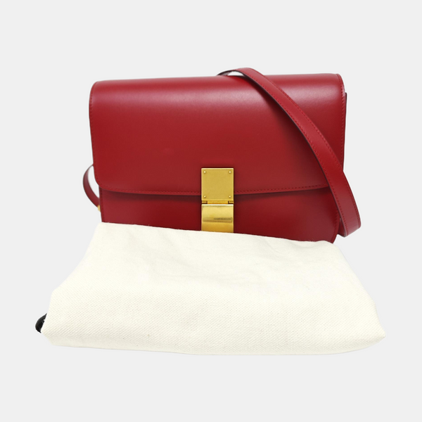 CLASSIC BOX Medium Calfskin Red