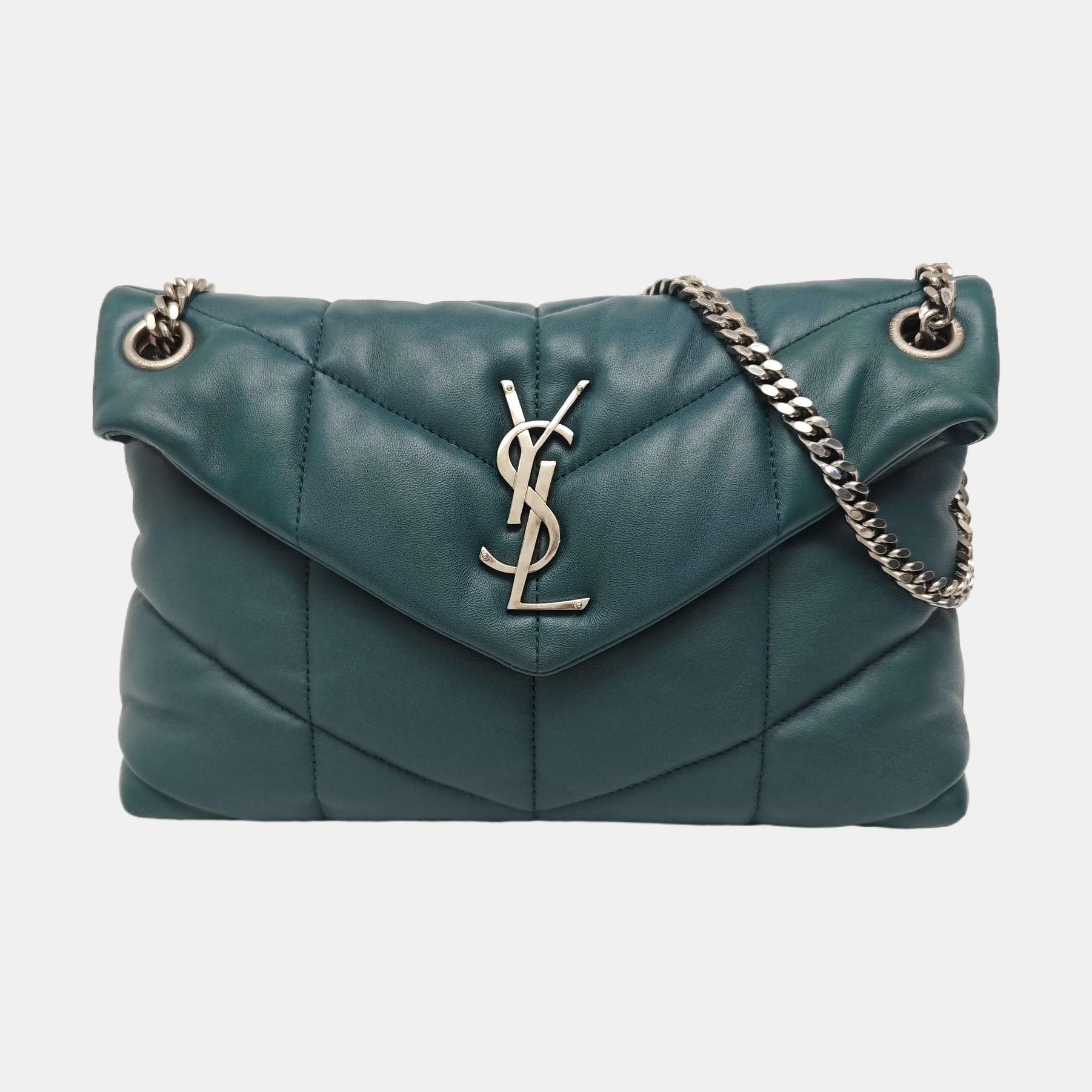 PUFFER Small Quilted Lambskin Green