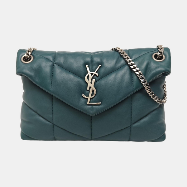 PUFFER Small Quilted Lambskin Green