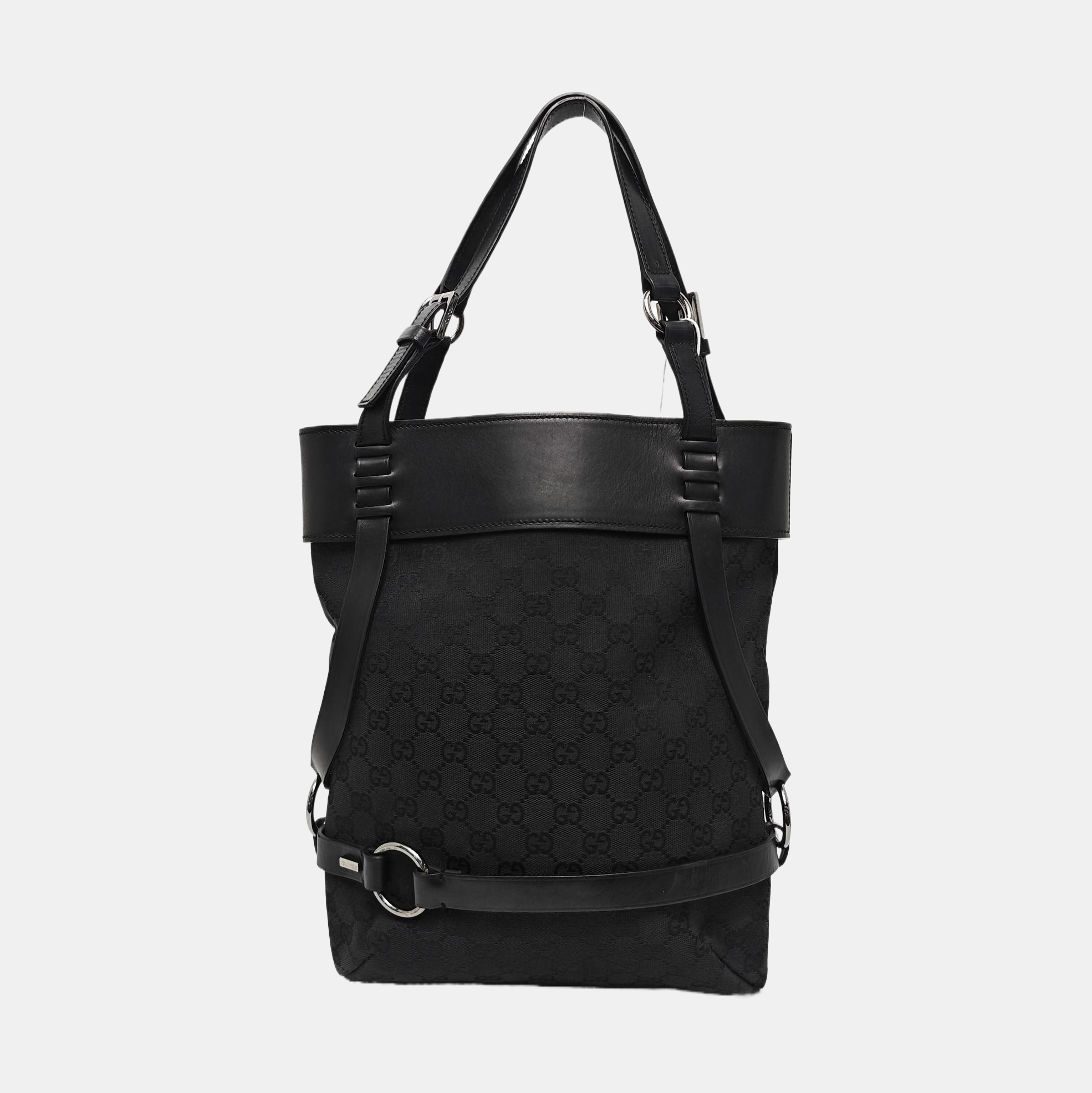 Monogram Canvas Tote Bag Black