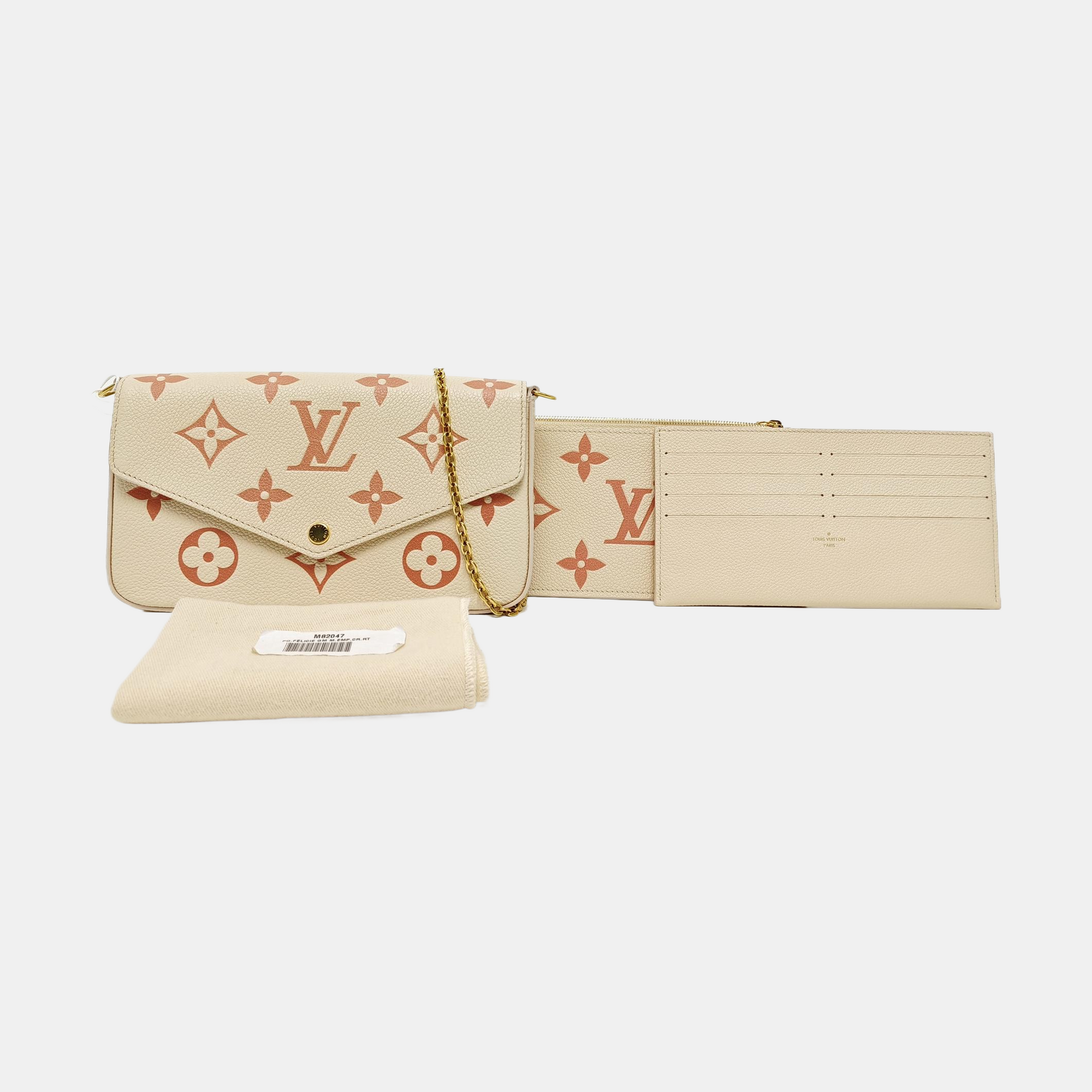 FÉLICIE PM Monogram Calfskin White