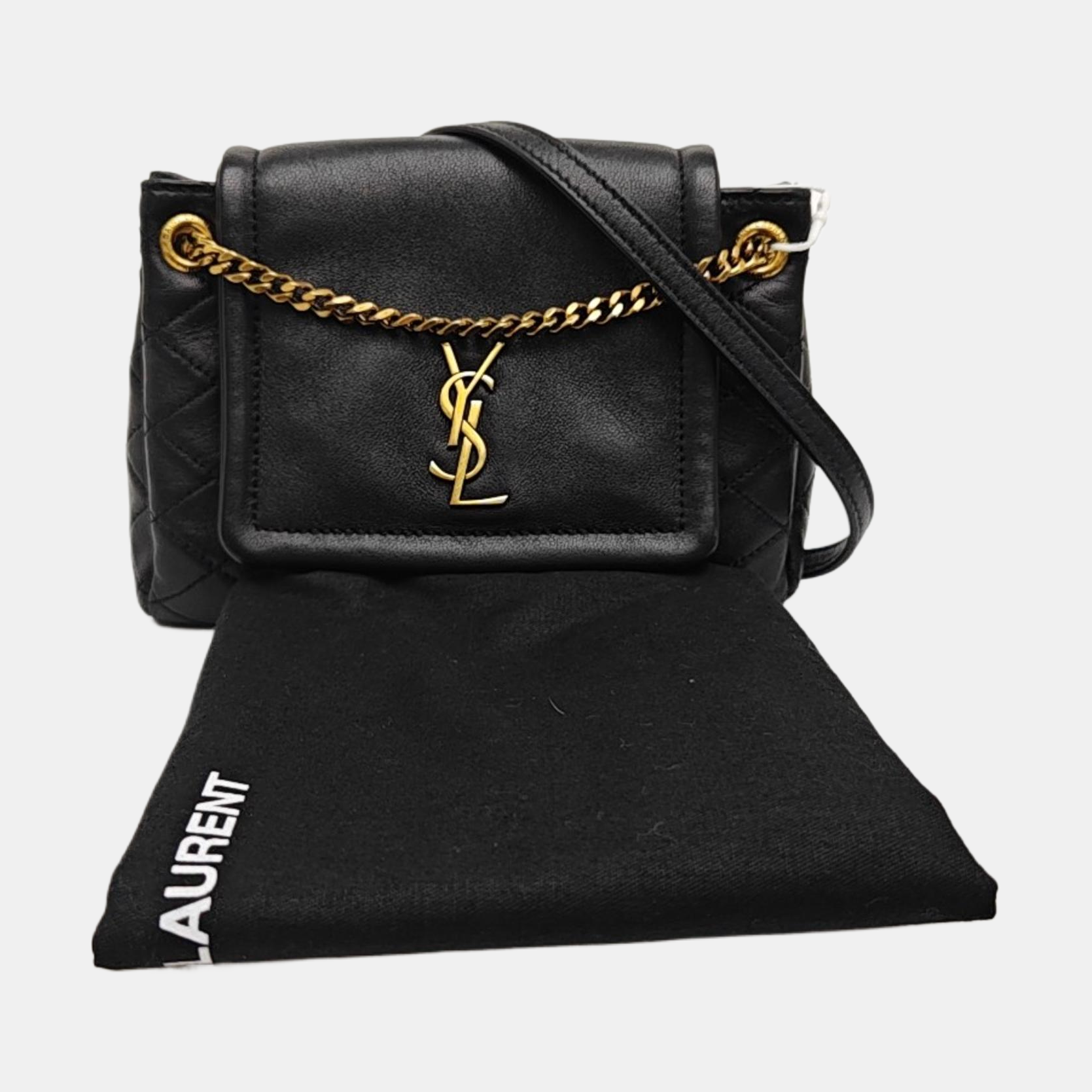 NOLITA Mini Quilted Lambskin Black
