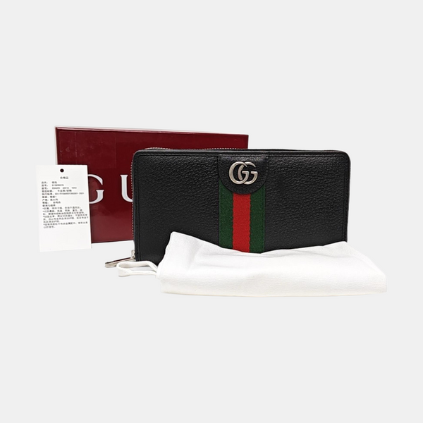 Ophidia Mini Calfskin Black Wallet