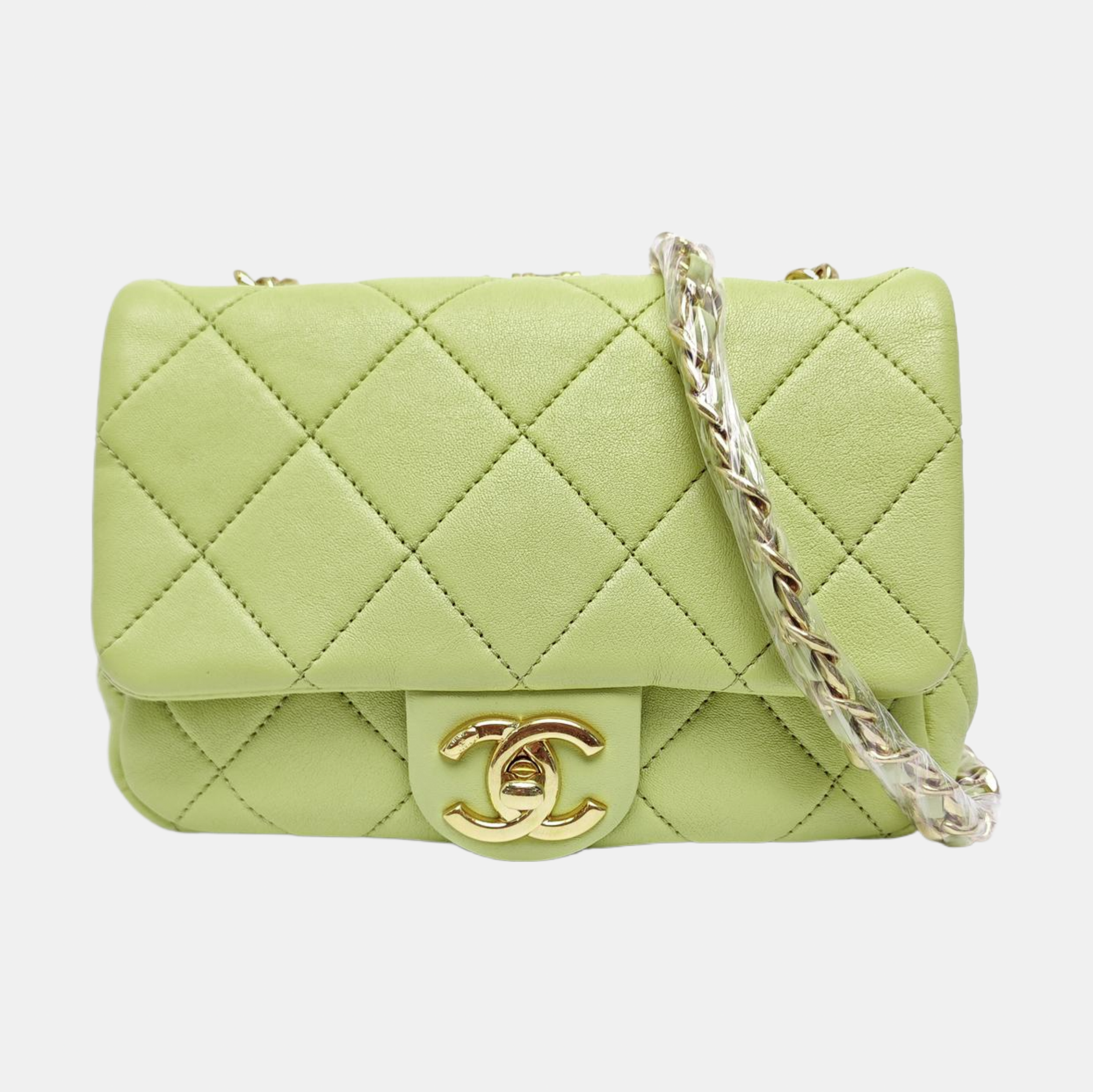 CLASSIC FLAP Mini Quilted Calfskin Green