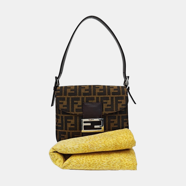 Monogram Coated Canvas Shoulder Bag Brown