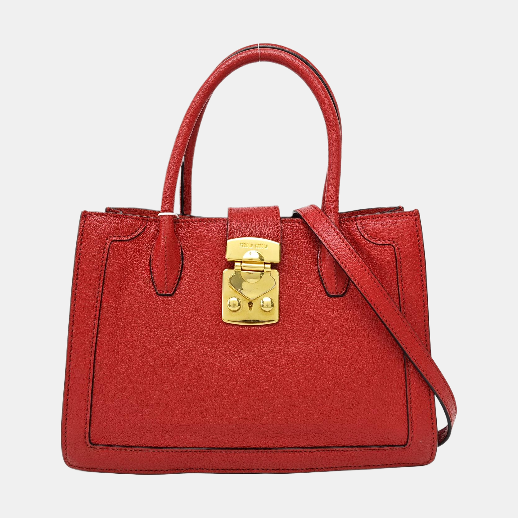 Calfskin Crossbody Bag Red