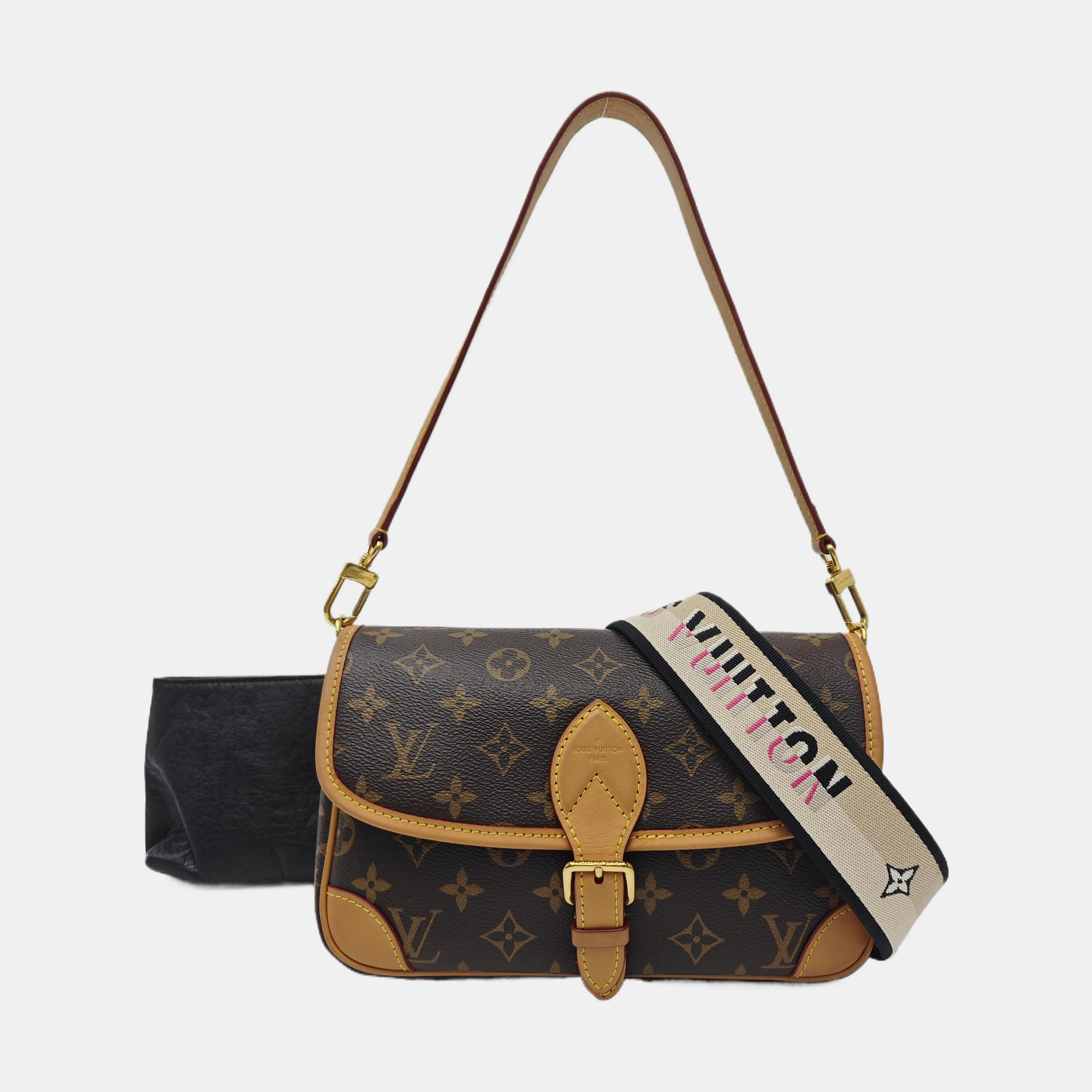 DIANE Monogram Coated Canvas Brown
